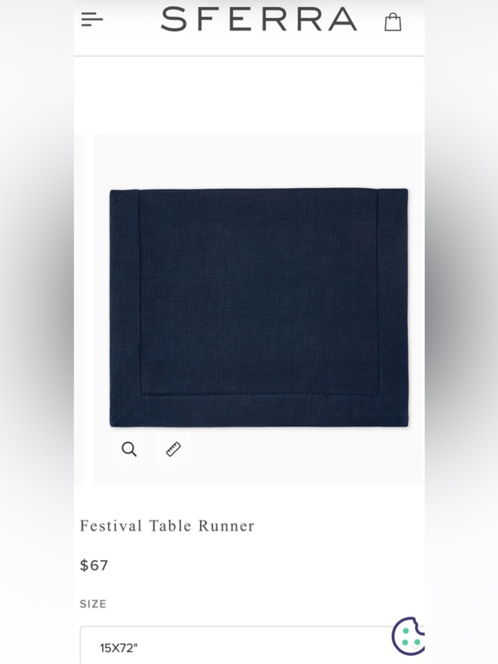 SFERRA  902- festival- navy table Runner-15X72